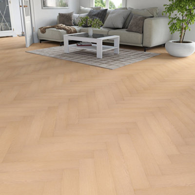 B&Q -  Hartberg Herringbone Effect 8mm Laminate Click Flooring1.8M2