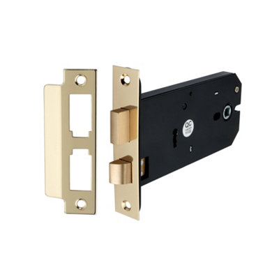 B&Q -  3 Lever Horizontal Sash Lock 6" Electro Brass