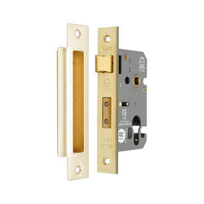B&Q -  2.5" Ce Euro Profile Mortice Sash LockElectro Brass