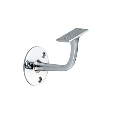 Spira Brass Brass Handrail Bracket Polished Chrome from B&Q