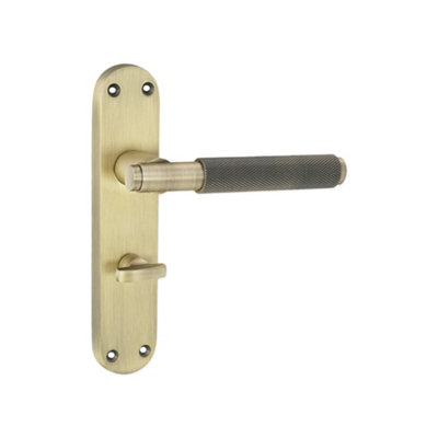 Spira Brass Connaught Knurled Lever On Backplate Privacy Matt Antique from B&Q