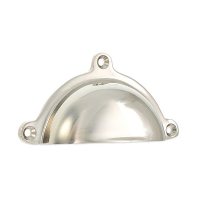 B&Q -  Cottage Drawer Cup Pull Polished Nickel