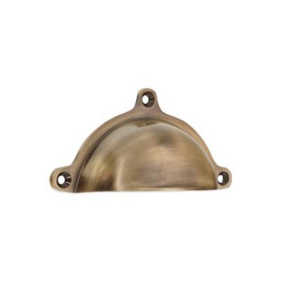 B&Q -  Cottage Drawer Cup Pull Antique Brass