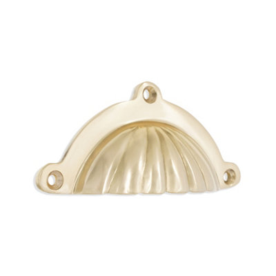B&Q -  Shell Drawer Cup Pull Polished Brass