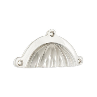 B&Q -  Shell Drawer Cup Pull Polished Nickel