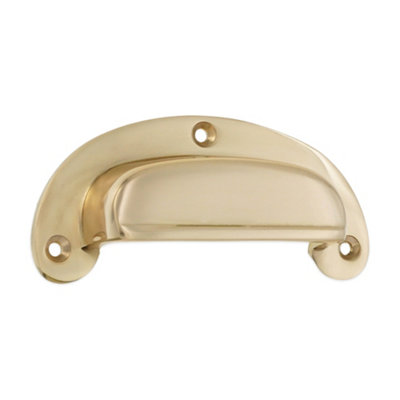 B&Q -  Traditional Drawer Cup Pull Polished Brass