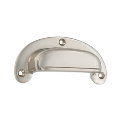 B&Q -  Traditional Drawer Cup Pull Polished Nickel