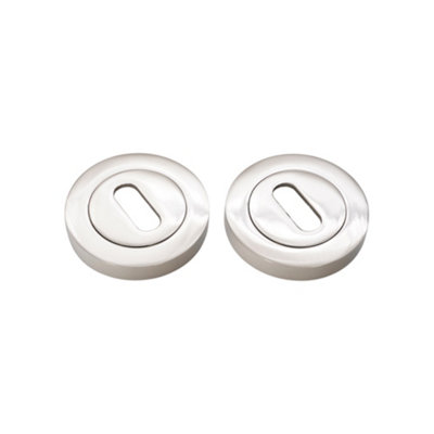 B&Q -  Oval Standard Escutcheon Polished Nickel