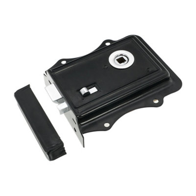 B&Q -  Iron Rim Lock OldeBlack Chrome