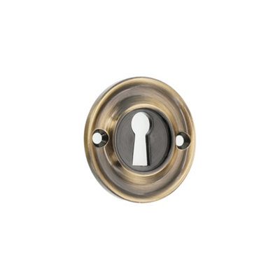 B&Q -  Slimline Standard Escutcheon Antique Brass