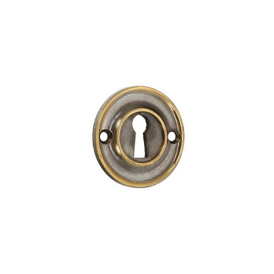 B&Q -  Slimline Standard Escutcheon Aged Brass
