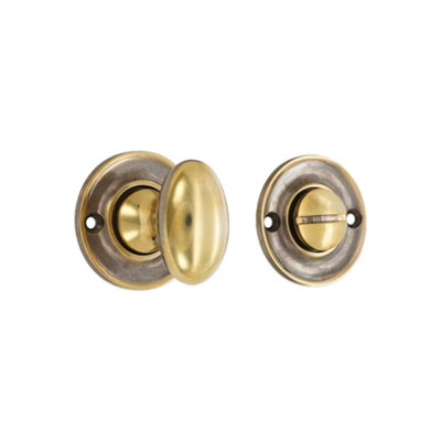 B&Q -  Slimline Turn & Release Aged Brass