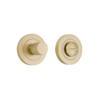 B&Q -  Connaught Knurled Turn & Release Satin Brass
