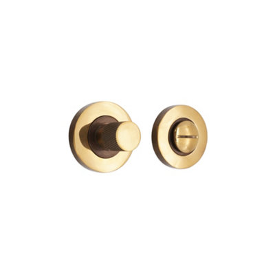B&Q -  Jewel Knurlmond Thumb Turn & Release Aged Brass