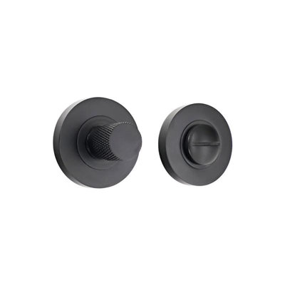 B&Q -  Jewel Knurlmond Thumb Turn & Release Matt Black