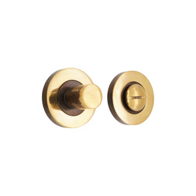 Spira Brass Hammered Knurlmond Thumb Turn & Release Aged Brass from B&Q