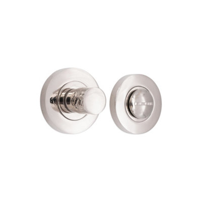 Spira Brass Hammered Knurlmond Thumb Turn & Release Polished Nickel from B&Q