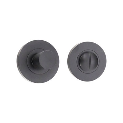 Spira Brass Hammered Knurlmond Thumb Turn & Release Matt Black from B&Q