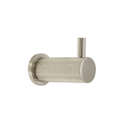 B&Q -  Jewel Knurlmond Coat Hook Satin Nickel