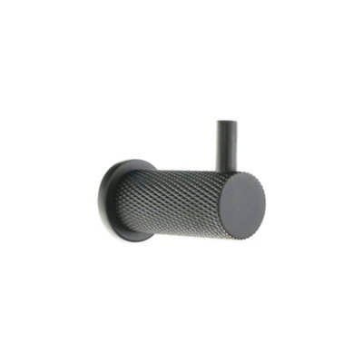 B&Q -  Jewel Knurlmond Coat Hook Matt Black