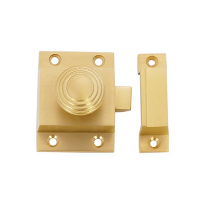 Spira Brass Beehive Cupboard Catch Polished Brass Unlacquered from B&Q