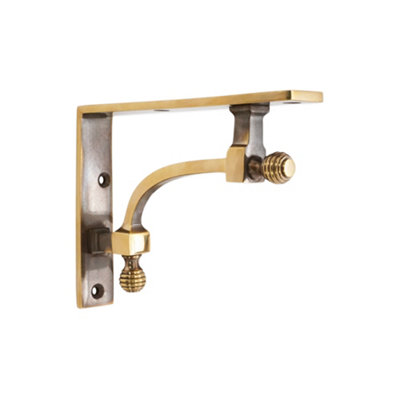 B&Q -  Beehive Small Shelf Bracket Aged Brass (Sold In Pairs)