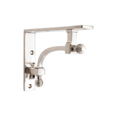B&Q -  Beehive Small Shelf Bracket Polished Nickel (Sold In Pairs)
