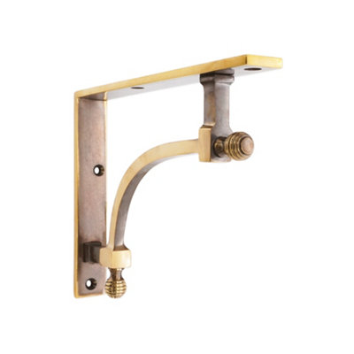 B&Q -  Beehive Large Shelf Bracket Aged Brass (Sold In Pairs)