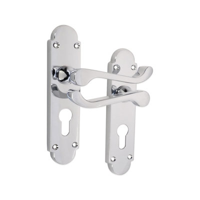 Spira Brass Oakley Lever On Backplate Euro Polished Chrome