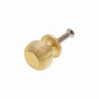 SPIRA BRASS Beehive Cupboard Knob Small Satin Brass - Image 4