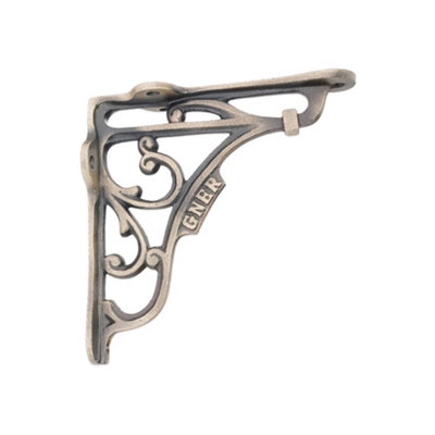 Spira Brass Gner Shelf Bracket Matt Antique 125X125mm (Sold In Pairs) from B&Q