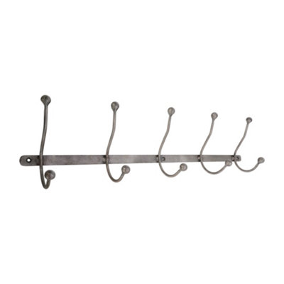 B&Q -  Rama Iron Hook 5 Leg Pewter