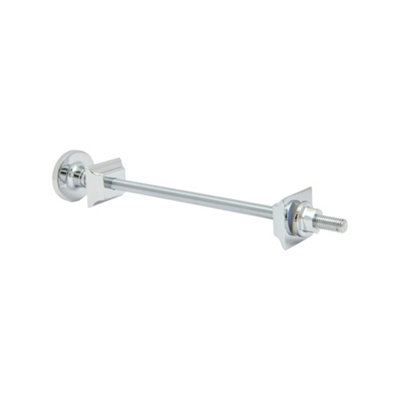 B&Q -  Cast Iron Radiator Brass Wall Stay Bracket Polished Chrome