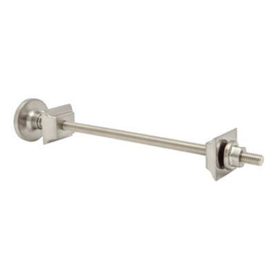 Spira Brass Cast Iron Radiator Brass Wall Stay Bracket Satin Nickel from B&Q