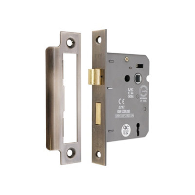 Spira Brass 3" Ce 3 Lever Mortice Sash Lock Fd60Aged Brass from B&Q