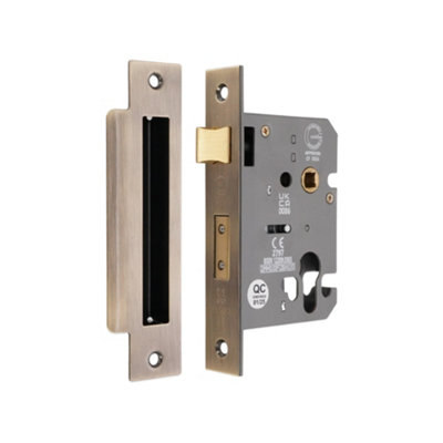 Spira Brass 3" Ce Euro Profile Mortice Sash LockAged Brass from B&Q