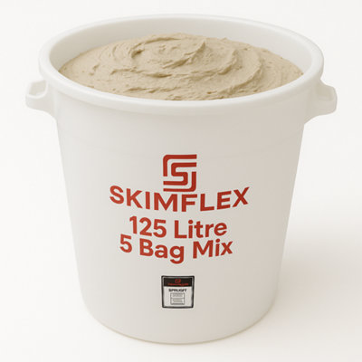 Skimflex 125L Mixing Bucket Heavy Duty Plastic Builders Tub For Plaster Cement Mortar And Concrete from B&Q