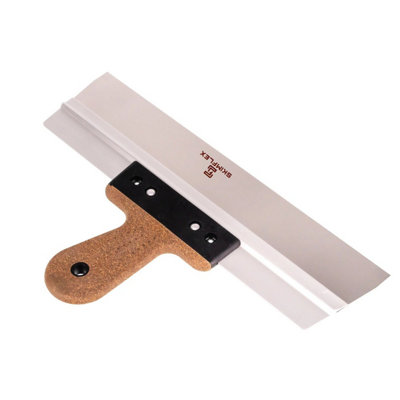 Skimflex Plaster Flattening Spatula 350mm Stainless Steel Cork Handle from B&Q
