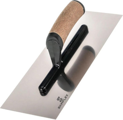 Skimflex Plastering Trowel 13" Stainless Steel Finishing Tool With Cork Handle For PlasterRender & Cement from B&Q