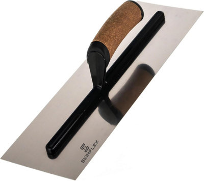 Skimflex Plastering Trowel 16" Stainless Steel Finishing Tool With Cork Handle For PlasterRender & Cement from B&Q
