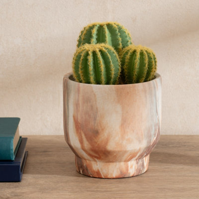Scottish Everlastings Ltd. Scottish Everlastings 20Cm Artificial Cactus In Cement Pot from B&Q
