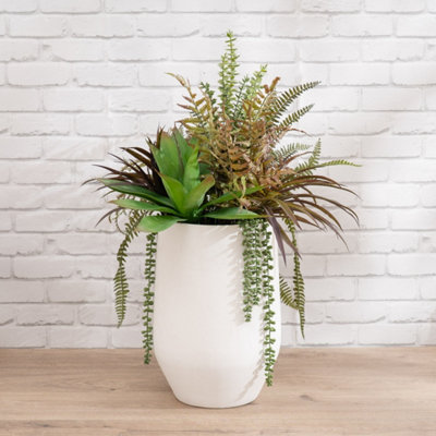 Scottish Everlastings Ltd. Scottish Everlastings 90Cm Artificial Mixed Fern/agave In Pot from B&Q