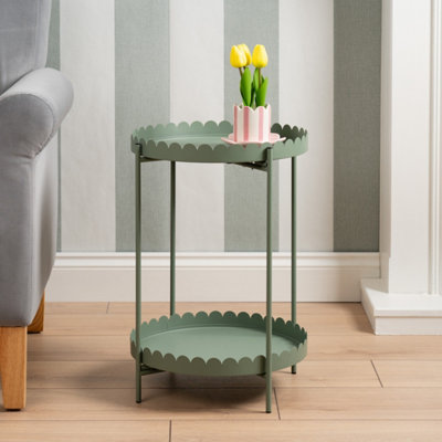 B&Q - Scottish Everlastings Ltd. Scottish Everlastings Green Round Scallop Table