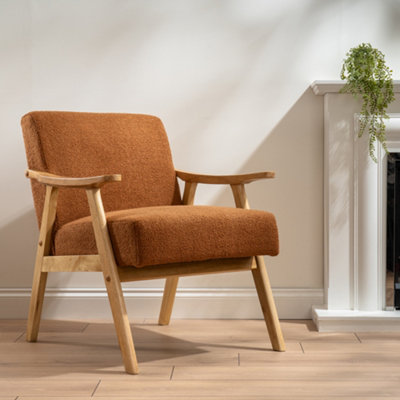 Scottish Everlastings Ltd. Scottish Everlastings Caramel Boucle Chair (Flat Arms) from B&Q