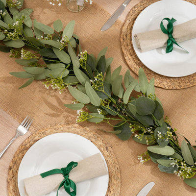 Scottish Everlastings Ltd. Scottish Everlastings 150Cm Premium Artificial Eucalyptus & Gypsophila Garland from B&Q
