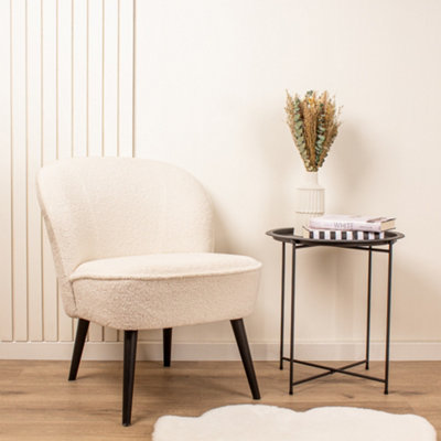 Scottish Everlastings Ltd. Scottish Everlastings Cream Boucle Cocktail Chair from B&Q