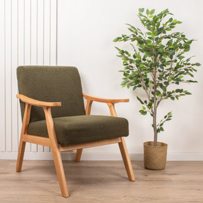Scottish Everlastings Ltd. Scottish Everlastings Green Boucle Chair (Flat Arms) from B&Q