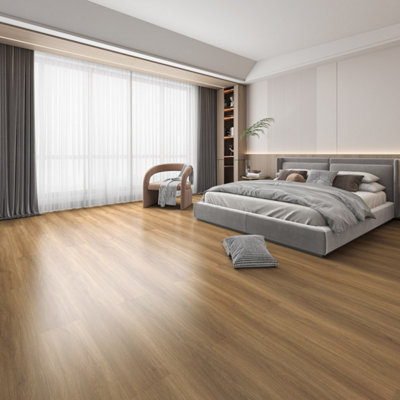 B&Q -  Laminate Flooring Planks Floorboard Planks Waterproof Solid Planks Oak Laminate 122 X 20Cm 1.47 M²