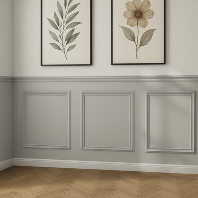 B&Q -  Wood Wall Panelling Kit Shaker Style 3D Panel Kit Mdf Paintable Wall Panel (H)1900 (W)65 (D)50
