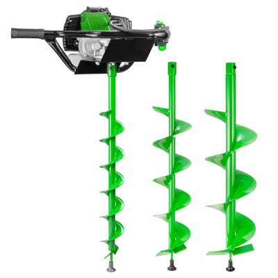 Pollor 52Cc Petrol Earth Auger Fence Post Hole Borer With Three Drill Bits from B&Q